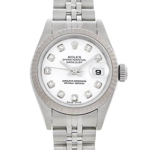 Photo of Rolex Datejust Ladies Steel 18k White Gold Watch 79174