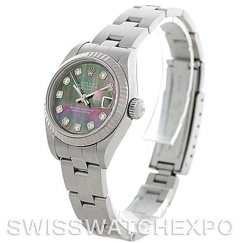Rolex Datejust Ladies Steel 18k White Gold Diamond Watch 79174 SwissWatchExpo