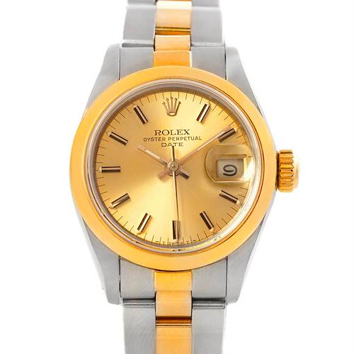 Photo of Rolex Datejust Ladies Steel 18k Yellow Gold Watch 69163