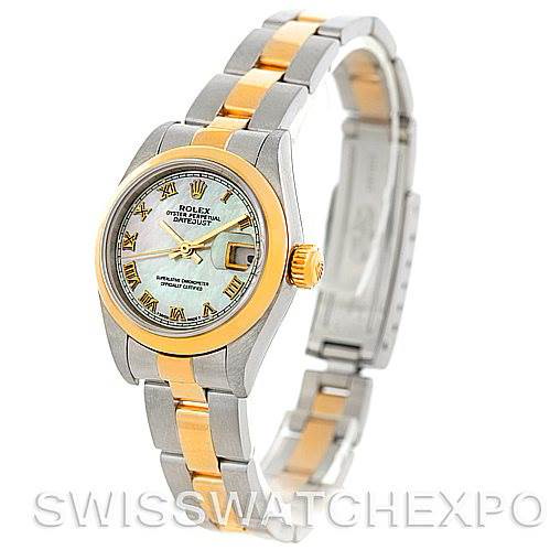 Rolex Datejust Ladies Steel 18k Yellow Gold MOP Watch 79163 SwissWatchExpo