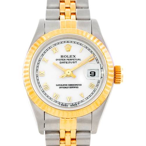 Photo of Rolex Datejus Ladies Steel 18k Yellow Gold White Dial 69173