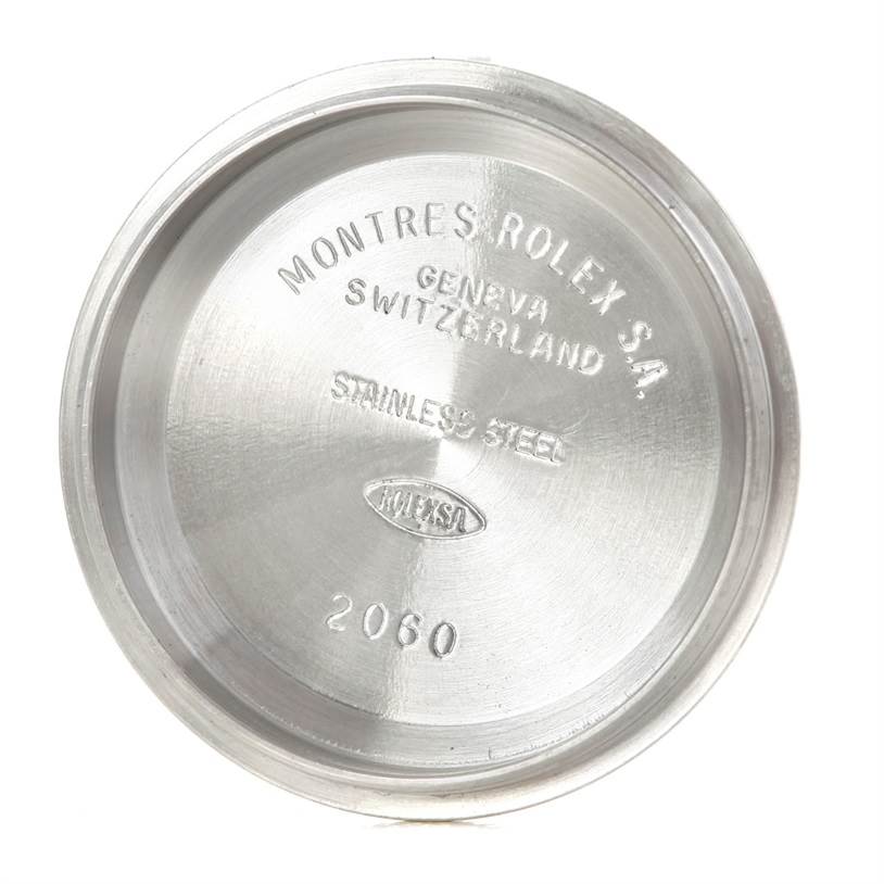 This image shows the interior view of the case back for a Rolex Datejust 79163 Women's Steel and Gold (two tone) Black Dial 79163 Women's Steel and Gold (two tone) Black Dial model.