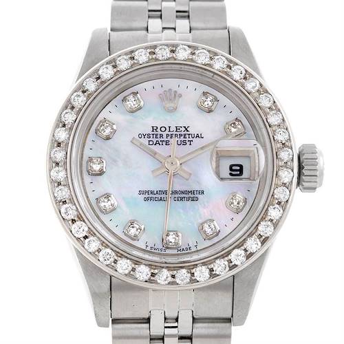 Photo of Rolex Datejust Ladies Steel Diamond Watch 79240
