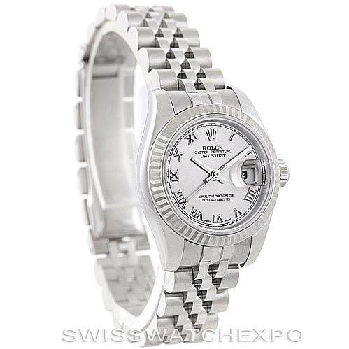 Rolex Datejust Ladies Steel 18K White Gold Watch 179174 SwissWatchExpo