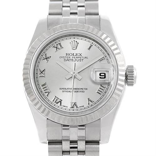 Photo of Rolex Datejust Ladies Steel 18K White Gold Watch 179174