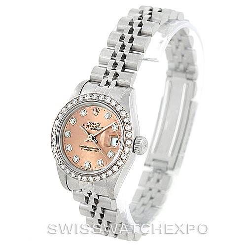 Rolex Datejust Ladies Steel 18k White Gold Diamond Watch 69174 SwissWatchExpo