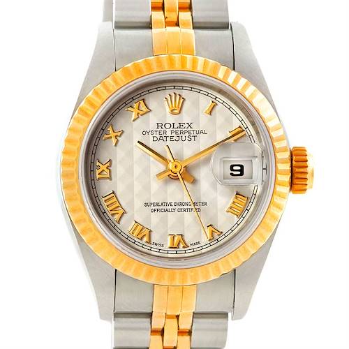 Photo of Rolex Datejust Ladies Steel 18k Yellow Gold White Dial 69173