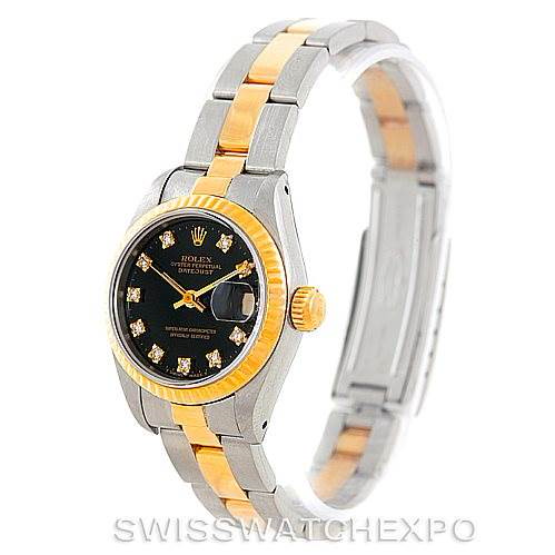 Rolex Datejust Ladies Steel 18k Yellow Gold Diamond 69173 Watch SwissWatchExpo
