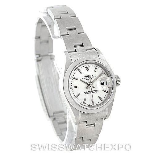 The image shows a Rolex Datejust 79160 Women's Stainless Steel Silver Dial 79160 Women's Stainless Steel Silver Dial watch from a front angle, highlighting its face, bezel, and bracelet.