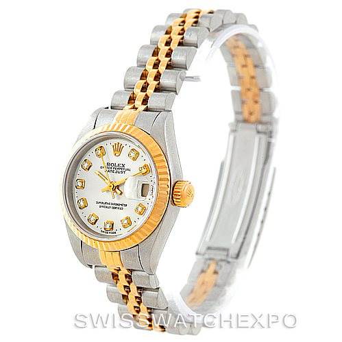 Rolex Datejust Ladies Steel 18k Yellow Gold Diamond Watch 79173 SwissWatchExpo
