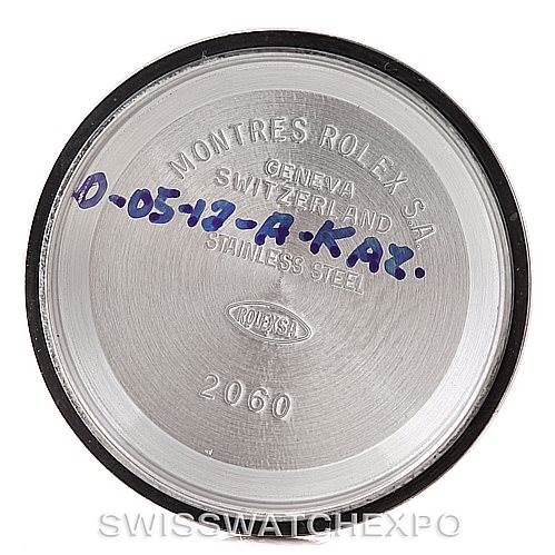 This image shows the interior case back of a Rolex Datejust 79174 Women's Stainless Steel Black Dial 79174 Women's Stainless Steel Black Dial watch, displaying the model details and markings.