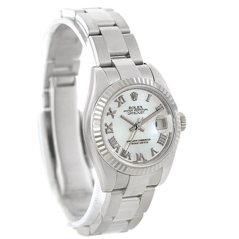 Rolex Datejust Ladies Steel 18K White Gold Watch 179174 SwissWatchExpo