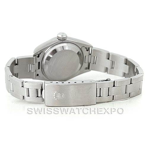 The image shows the back and bracelet clasp of the Rolex Datejust 79174 Women's Stainless Steel White Dial 79174 Women's Stainless Steel White Dial watch.