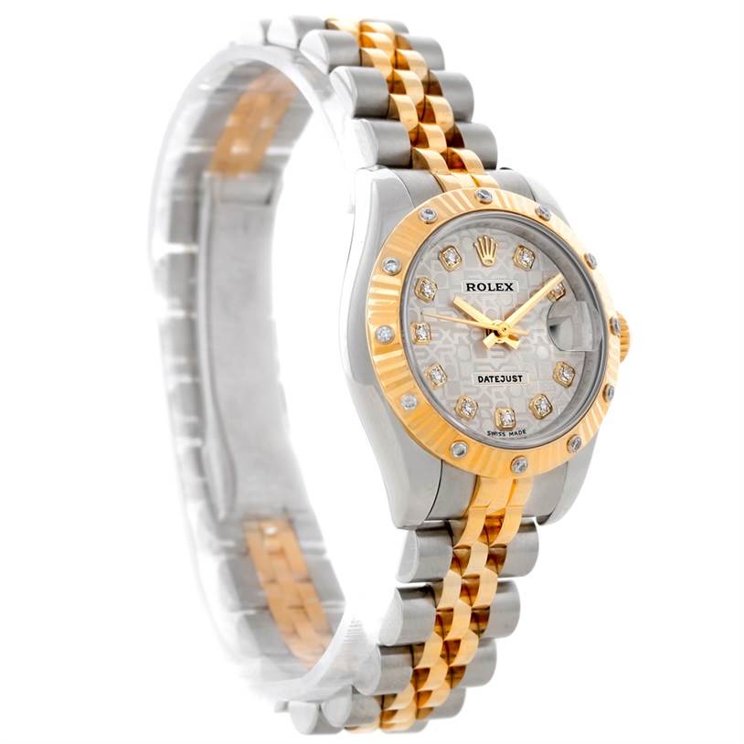 Rolex Datejust Ladies Steel 18k Yellow Gold Diamond Watch 179313 ...