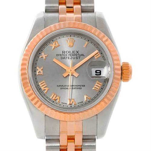 Photo of Rolex Datejust Ladies Steel 18K Rose Gold Watch 179171