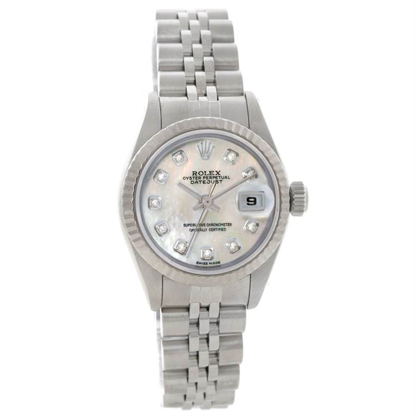 datejust white gold and stainless steel automatic