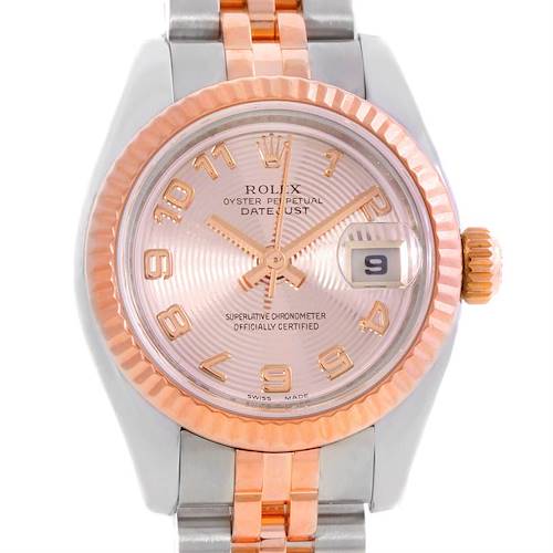 Photo of Rolex Datejust Ladies Steel 18K Rose Gold Concentric Dial Watch 179171