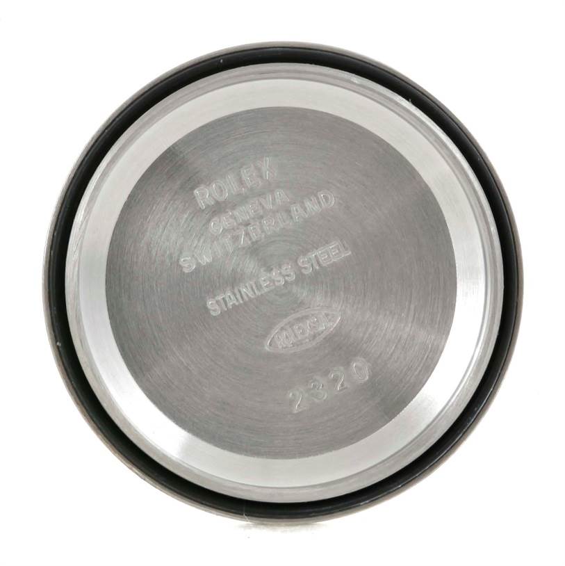 This image shows the interior case back of a Rolex Datejust 179173 Women's Steel and Gold (two tone) Grey Dial 179173 Women's Steel and Gold (two tone) Grey Dial watch.