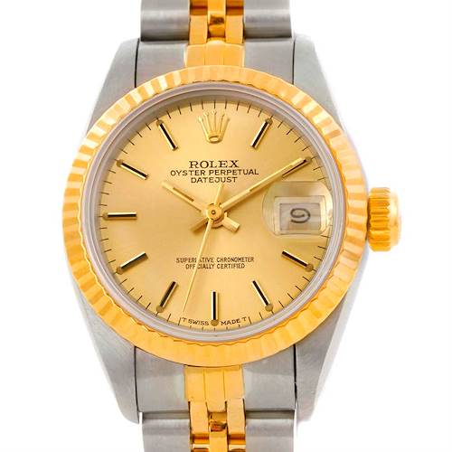 Photo of Rolex Datejust Ladies Steel 18k Yellow Gold Watch 69173