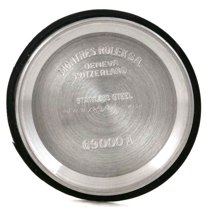 This image shows the inside case back of a Rolex Datejust 69173 Women's Stainless Steel Black Dial 69173 Women's Stainless Steel Black Dial watch.