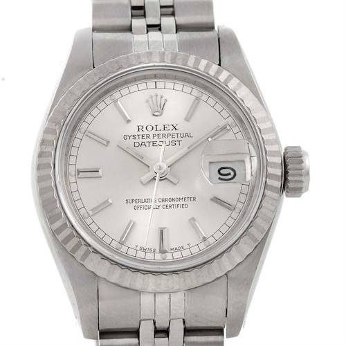 Photo of Rolex Datejust Ladies Stainless Steel White Gold Watch 69174