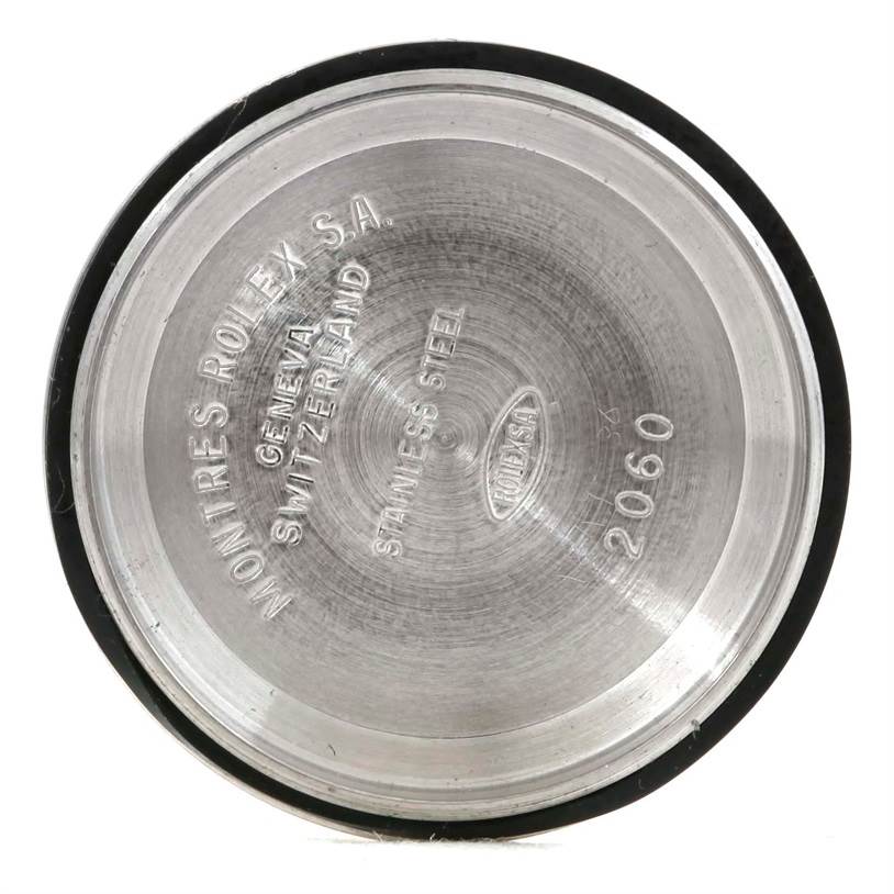 This image shows the inside case back of a Rolex Datejust 69174 Women's Stainless Steel Blue Dial 69174 Women's Stainless Steel Blue Dial watch, displaying engravings including the brand, model, and manufacturing information.