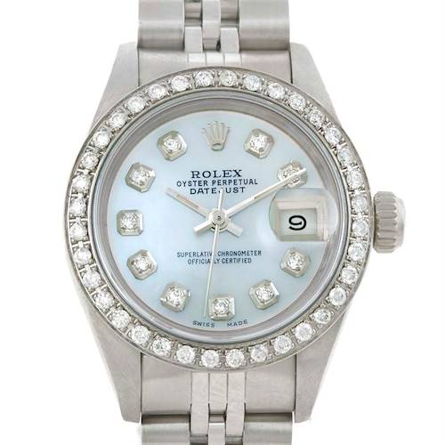Photo of Rolex Datejust Stainless Steel Diamond Ladies Watch 69190