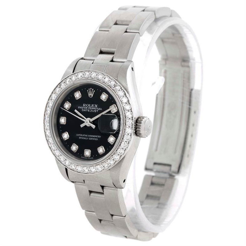 Rolex Datejust Ladies Steel 18k White Gold Diamond Watch 69160 SwissWatchExpo