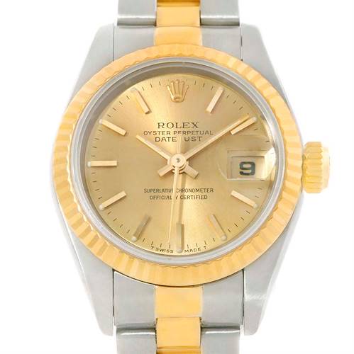 Photo of Rolex Datejust Ladies Steel 18k Yellow Gold Watch 69173