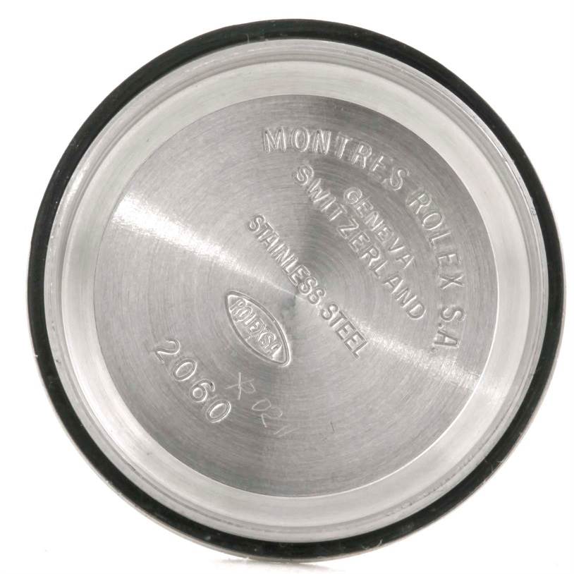 The image shows the inside case back of a Rolex Datejust 79173 Women's Stainless Steel Silver Dial 79173 Women's Stainless Steel Silver Dial watch.