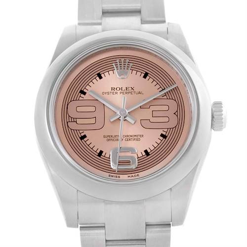 Photo of Rolex Oyster Perpetual Midsize Steel Pink Dial Watch 177200