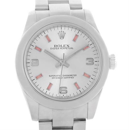 Photo of Rolex Oyster Perpetual Midsize Steel Silver Dial Watch 177200