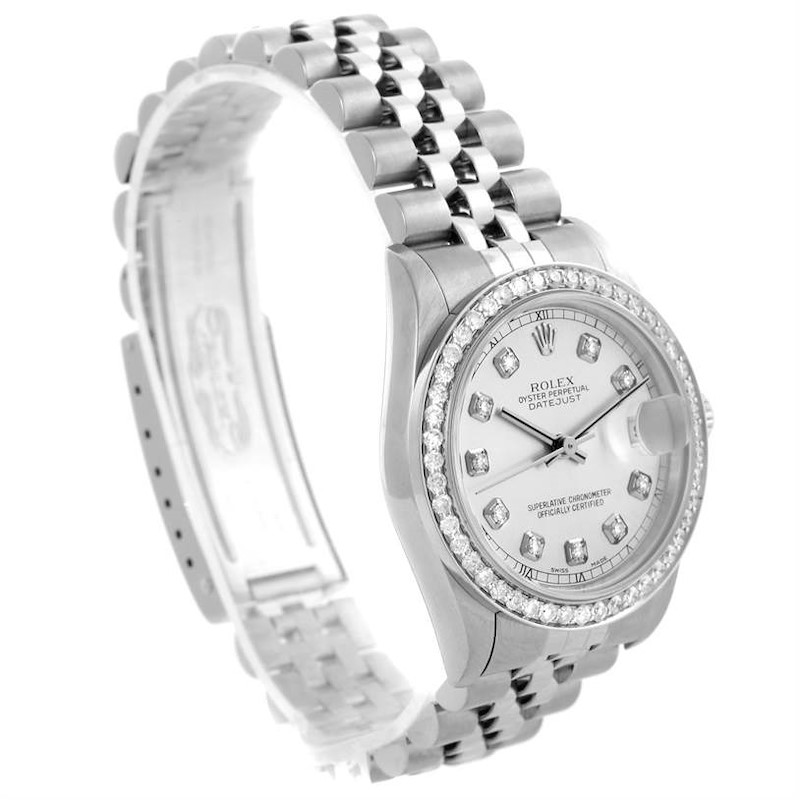 Rolex Midsize Datejust Stainless Steel Diamond Watch 78240 SwissWatchExpo