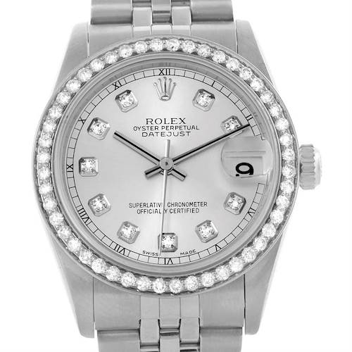 Photo of Rolex Midsize Datejust Stainless Steel Diamond Watch 78240