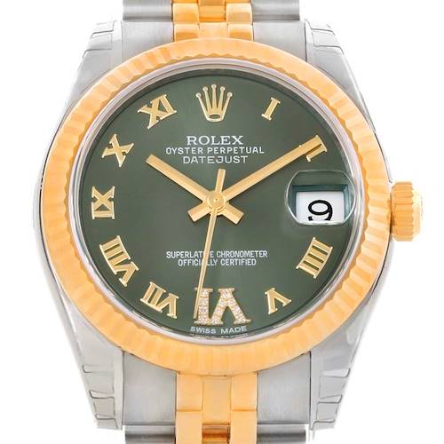 Photo of Rolex Datejust Midsize Steel 18k Yellow Gold Watch 178273 Unworn