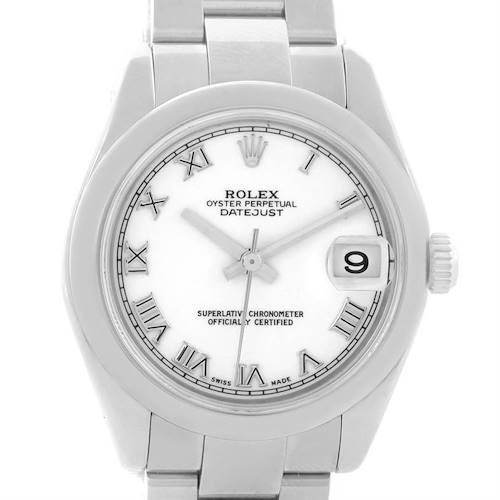 Photo of Rolex Midsize Datejust White Roman Dial Stainless Steel Watch 178240