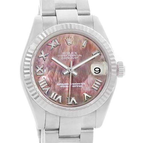 Photo of Rolex Datejust Midsize Steel 18k White Gold Automatic Watch 178274