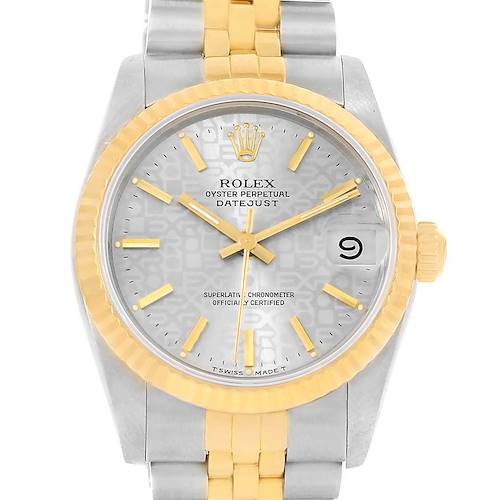 Photo of Rolex Datejust Midsize Steel Yellow Gold Silver Dial Watch 68273