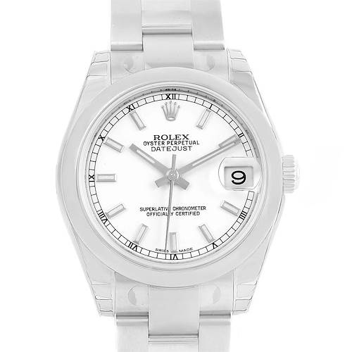 Photo of Rolex Midsize Datejust White Dial Steel Ladies Watch 178240 Unworn