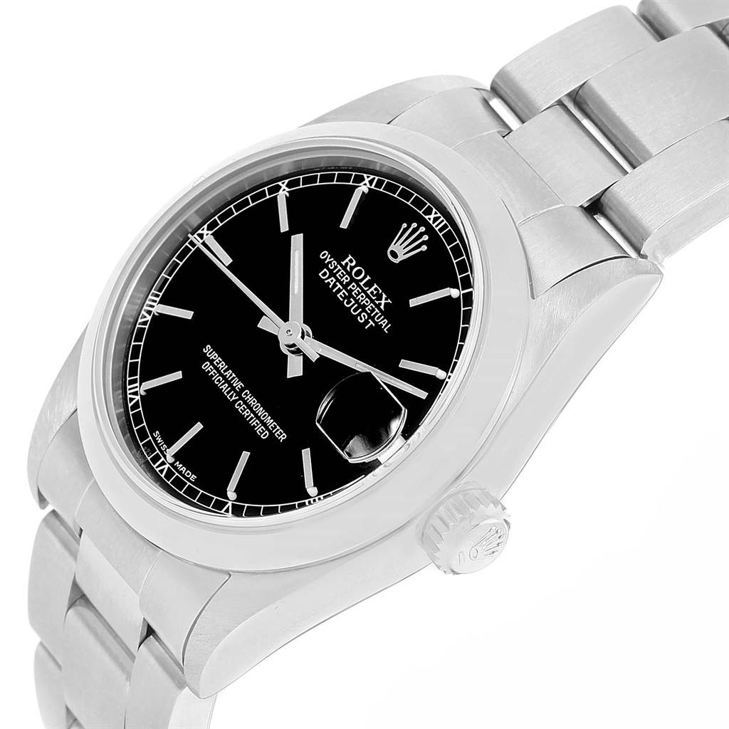 rolex datejust steel black dial