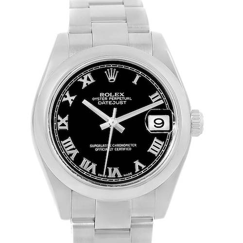 Photo of Rolex Datejust Midsize Black Roman Dial Steel Ladies Watch 178240