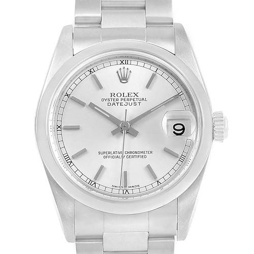 Photo of Rolex Datejust 31 Midsize Silver Baton Dial Steel Ladies Watch 78240