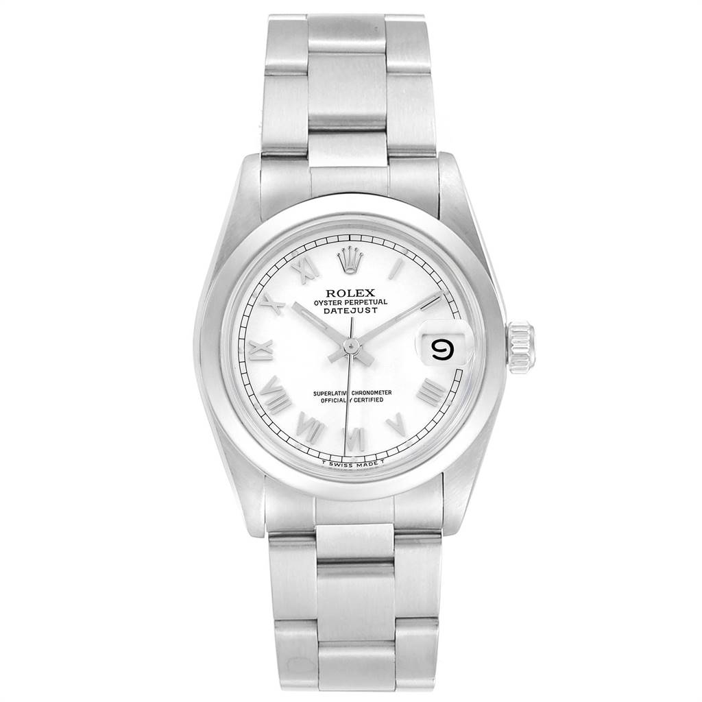 Rolex Midsize Datejust 31 White Dial Ladies Steel Watch 68240 ...
