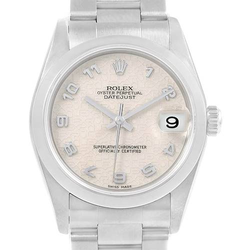 Photo of Rolex Midsize Datejust 31 Jubilee Arabic Dial Ladies Steel Watch 68240