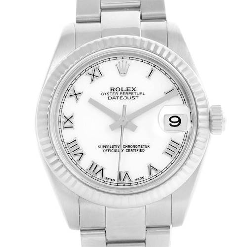 Photo of Rolex Datejust Midsize Steel 18k White Gold Automatic Watch 178274