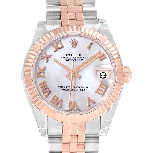 Photo of Rolex Datejust Midsize Steel Rose Gold Mother of Pearl Watch 178271 Unworn