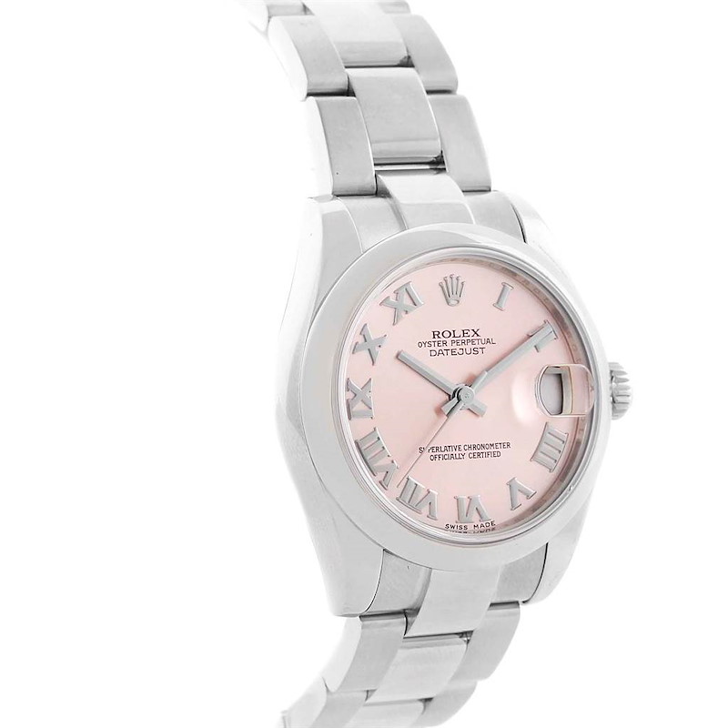 Rolex Datejust Midsize Rose Roman Dial Steel Ladies Watch 178240 SwissWatchExpo