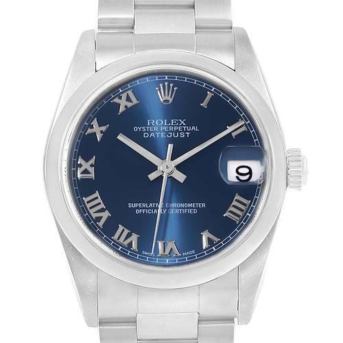Photo of Rolex Datejust 31 Midsize Blue Roman Dial Steel Ladies Watch 78240