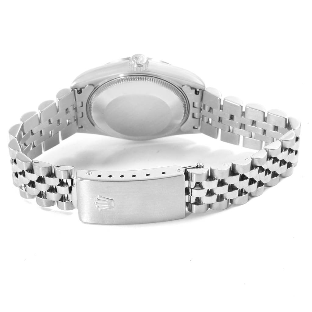 The image shows the back casing and bracelet clasp of a Rolex Mid-Size 78274 Women's Stainless Steel Pink Dial 78274 Women's Stainless Steel Pink Dial model watch from a rear angle.