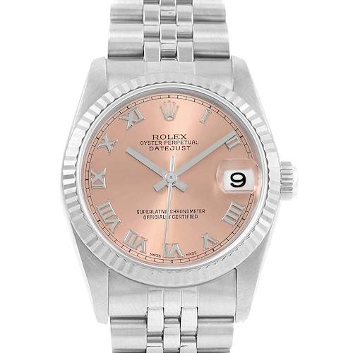Photo of Rolex Datejust Midsize Steel White Gold Salmon Dial Ladies Watch 78274